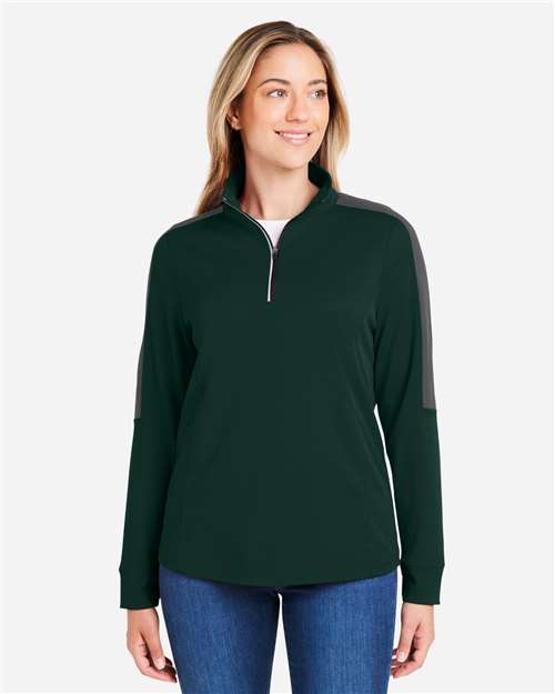 Women's Market Snag Protect Mesh Colorblock Quarter-Zip Pullover - CE404W
