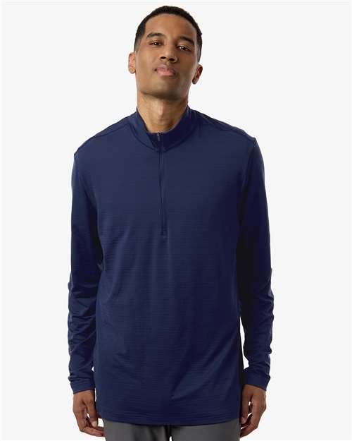 Men's Textured Stripe Quarter-Zip Pullover - A708