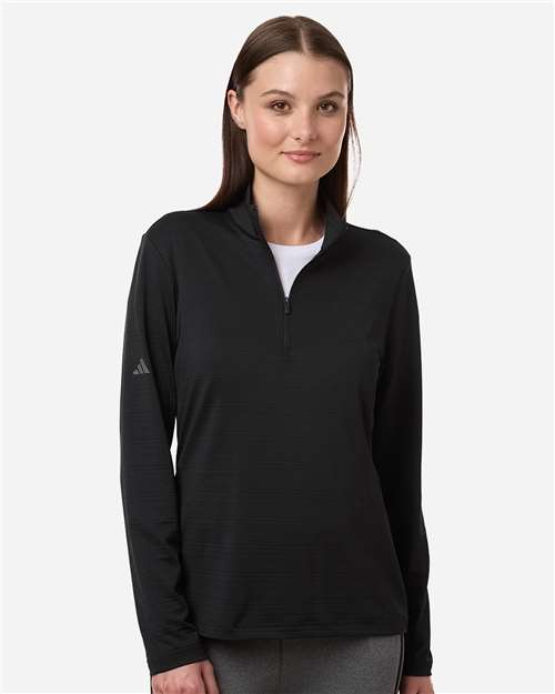 Women's Textured Stripe Quarter-Zip Pullover - A709