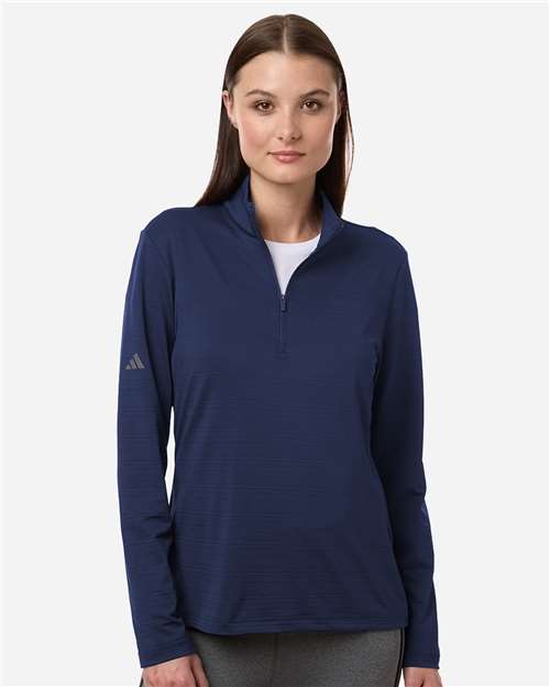 Women's Textured Stripe Quarter-Zip Pullover - A709