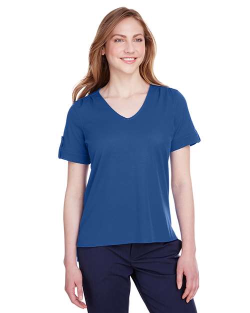 Women's CrownLux Performance® Plaited Rolled Sleeve Shirt - DG20WB