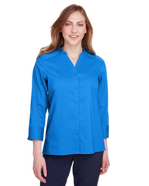 Women's Crown Collection® Stretch Broadcloth Three-Quarter Sleeve Blouse - DG560W