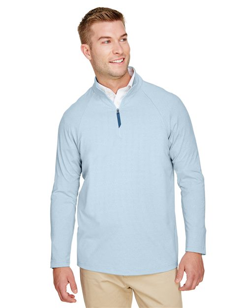 Men's CrownLux Performance® Clubhouse Micro-Stripe Quarter-Zip Pullover - DG480