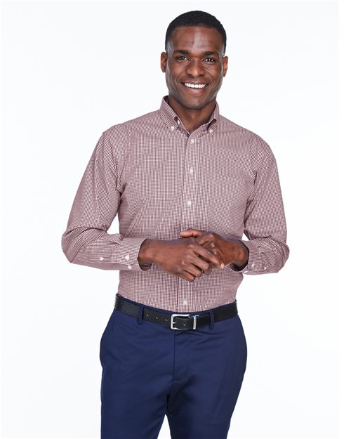 Men's Crown Collection® Gingham Check Woven Dress Shirt - D640