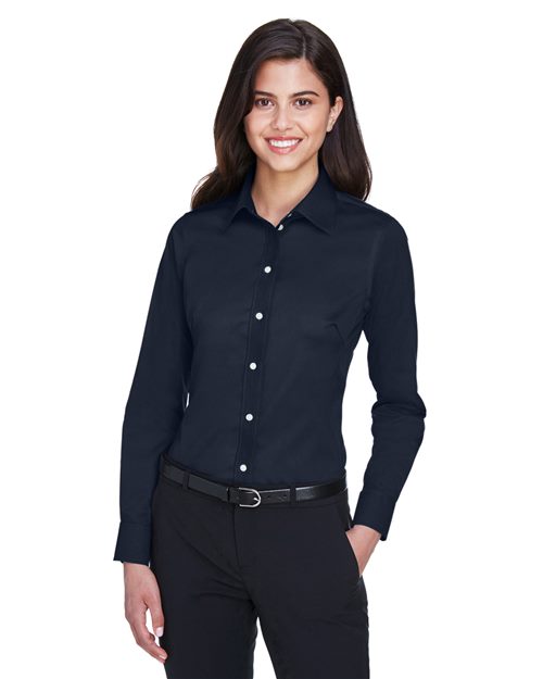 Women's Crown Collection® Solid Stretch Twill Woven Dress Shirt - DG530W