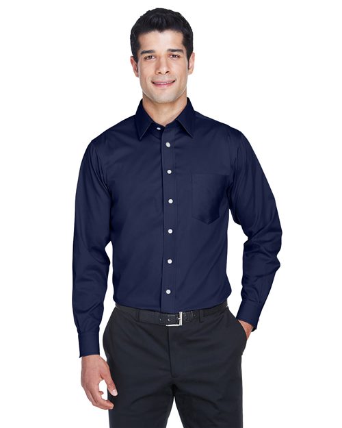 Men's Tall Crown Collection® Solid Stretch Twill Woven Dress Shirt - DG530T