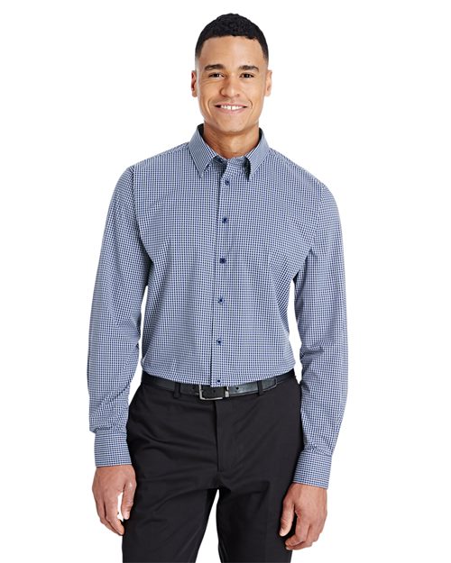 Men's CrownLux Performance® Tonal Mini Check Woven Dress Shirt - DG535
