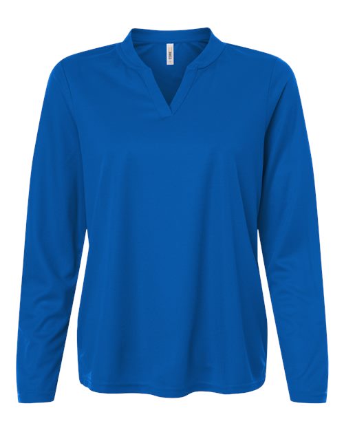 Women's Nova Performance Long Sleeve Pique Polo - CE108LW