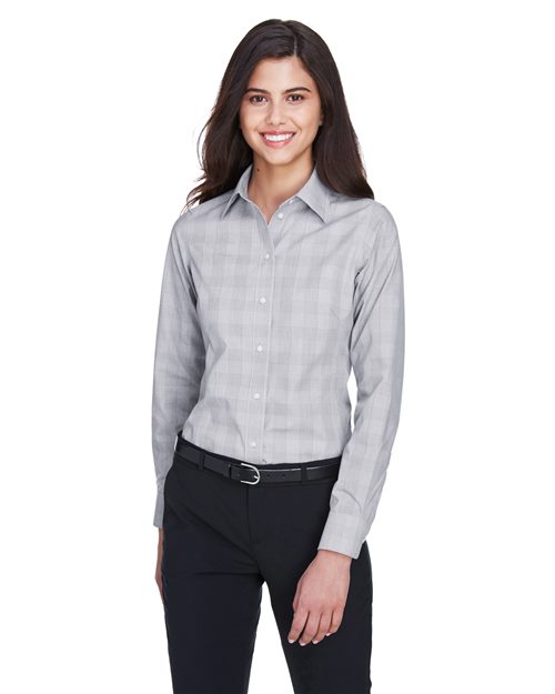 Women's Crown Collection® Glen Plaid Woven Dress Shirt - DG520W