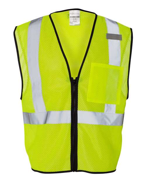 Unisex Single Pocket Zipper Mesh Class 2 Vest - 1519-1520