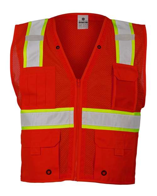 Unisex EV Series® Enhanced Visibility Multi-Pocket Mesh Vest - B100-111