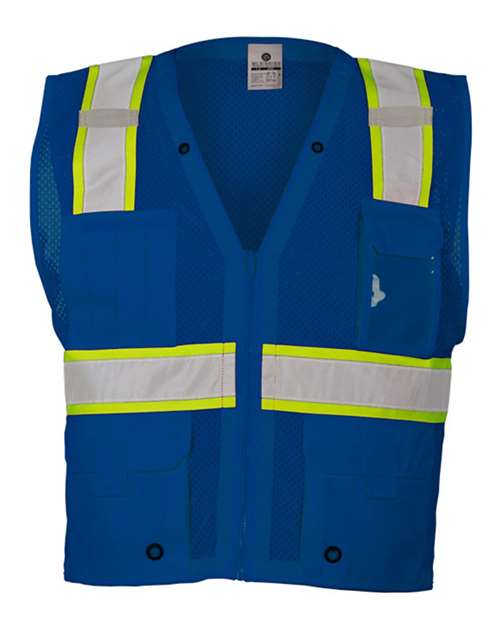 Unisex EV Series® Enhanced Visibility Multi-Pocket Mesh Vest - B100-111
