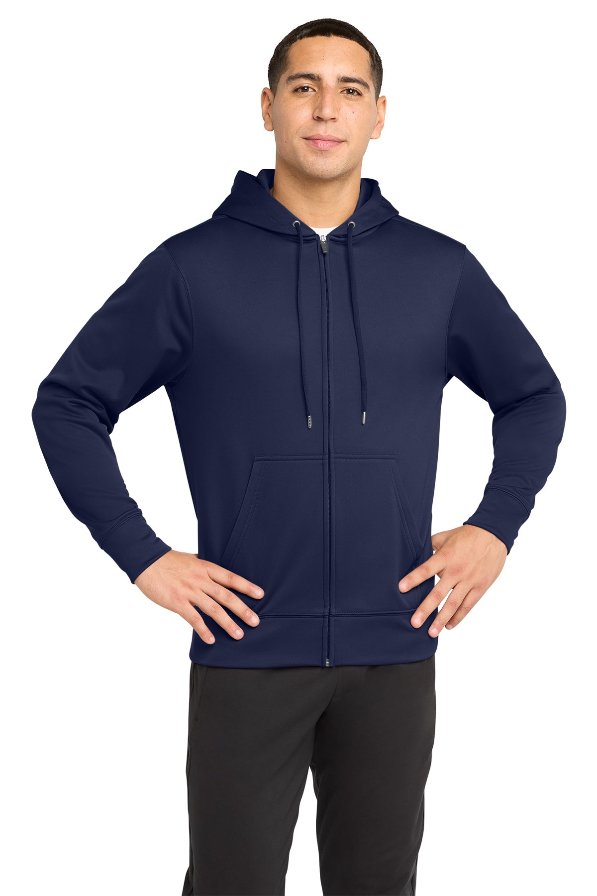 Sport-Tek® Sport-Wick® Fleece Full-Zip Hooded Jacket - ST238 - TEMP