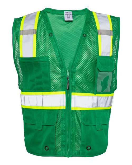 Unisex EV Series® Enhanced Visibility Multi-Pocket Mesh Vest - B100-111