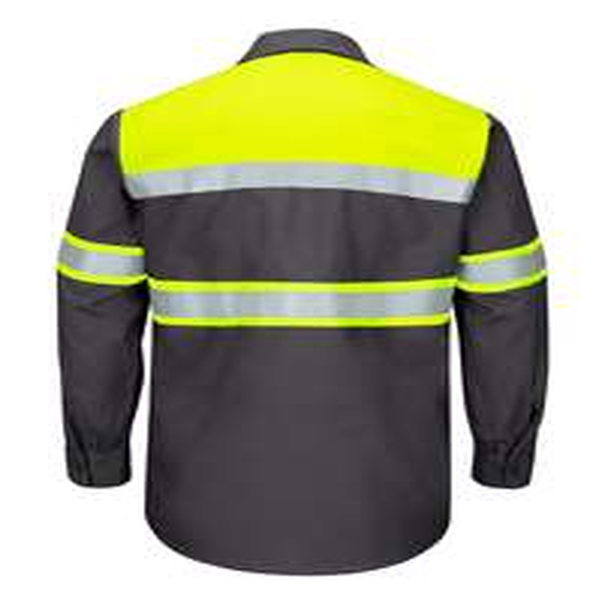 Men's Hi-Visibility Colorblock Ripstop Long Sleeve Work Shirt - SY70YC
