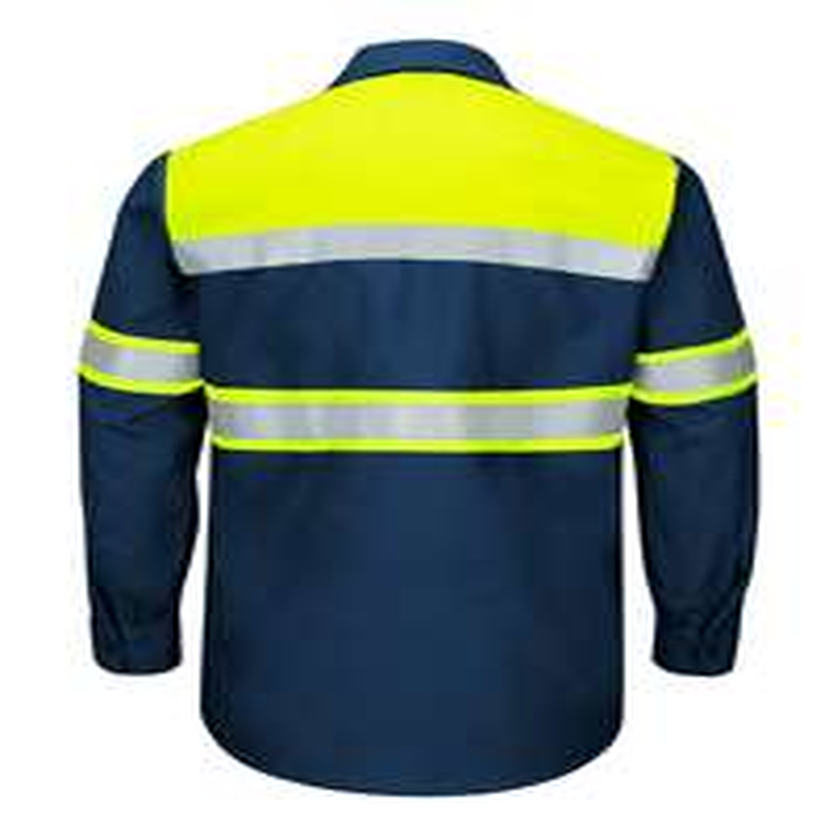 Men's Hi-Visibility Colorblock Ripstop Long Sleeve Work Shirt - SY70YN