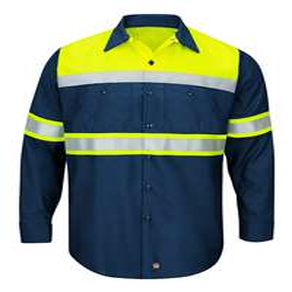 Men's Hi-Visibility Colorblock Ripstop Long Sleeve Work Shirt - SY70YN