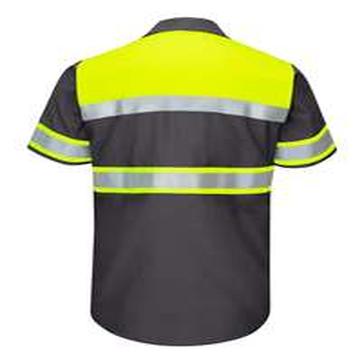 Men's Hi-Visibility Colorblock Ripstop Short Sleeve Work Shirt - SY80YC
