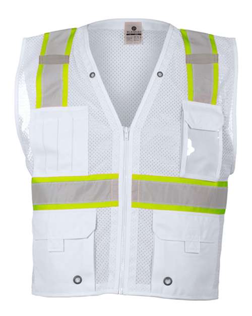 Unisex EV Series® Enhanced Visibility Multi-Pocket Mesh Vest - B100-111