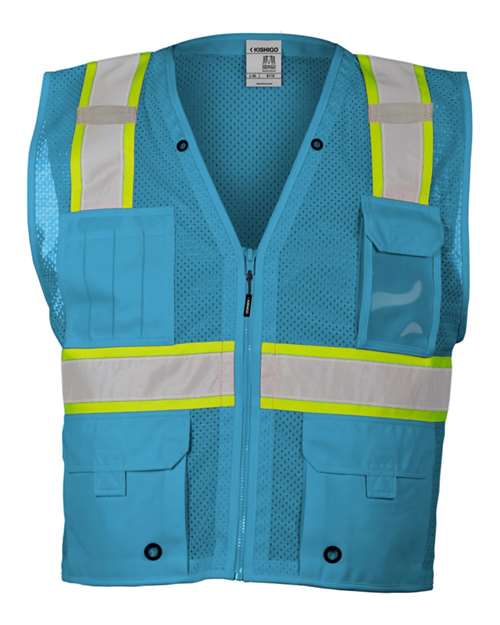 Unisex EV Series® Enhanced Visibility Multi-Pocket Mesh Vest - B100-111