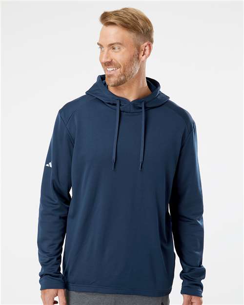 Men's Textured Mixed Media Midweight Hooded Sweatshirt - A530