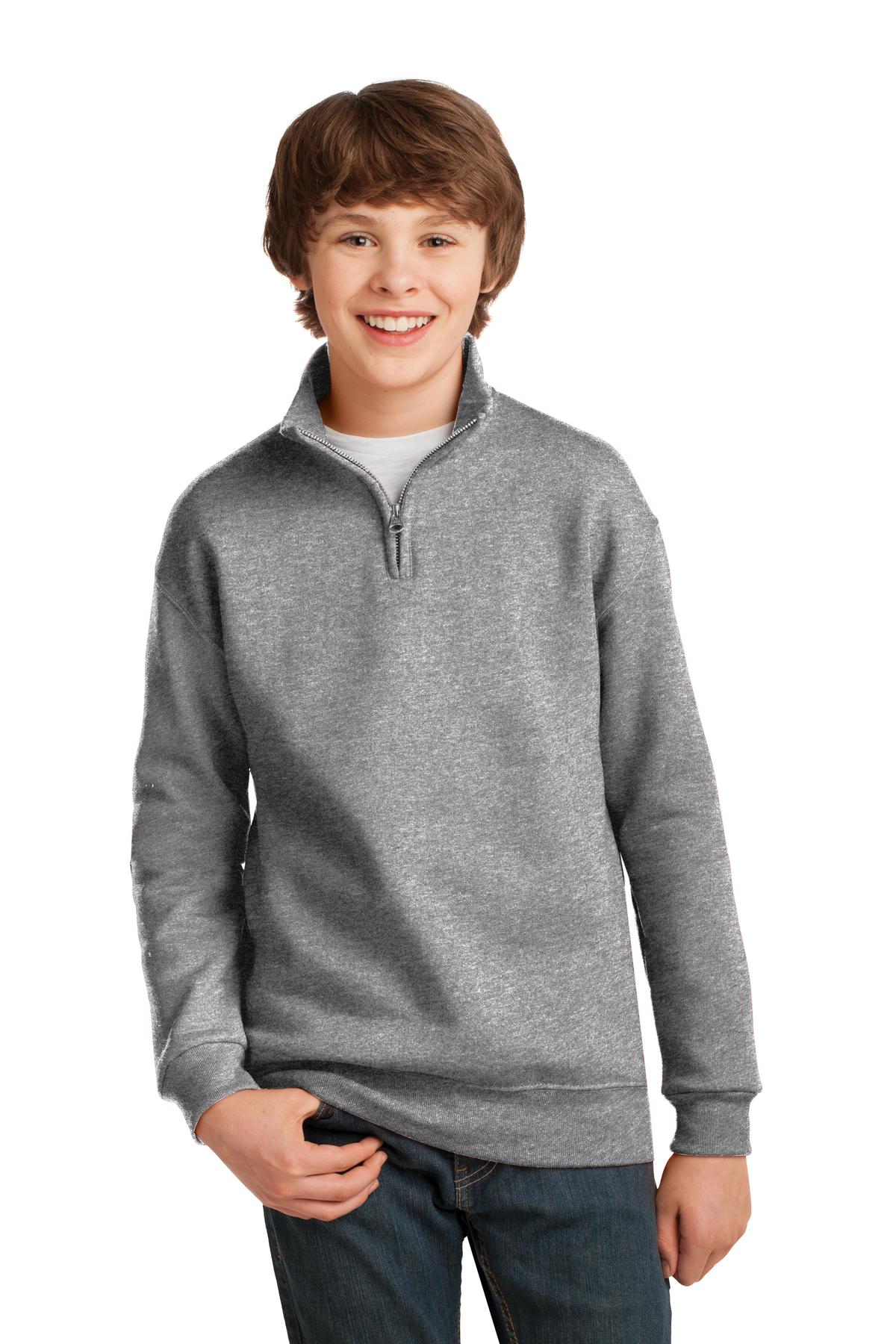 DISCONTINUED  JERZEES ®  Youth NuBlend ®  1/4-Zip Cadet Collar Sweatshirt. 995Y