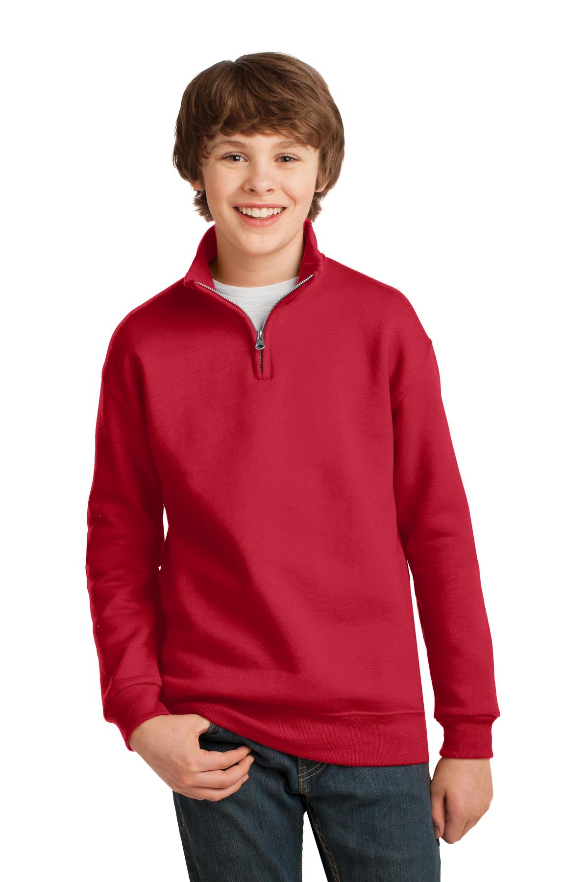 DISCONTINUED  JERZEES ®  Youth NuBlend ®  1/4-Zip Cadet Collar Sweatshirt. 995Y