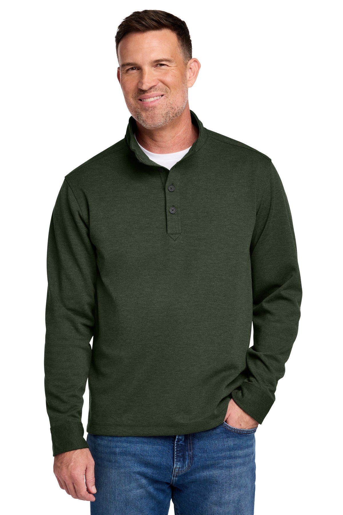 Brooks Brothers ®  Mid-Layer Stretch 1/2-Button BB18202