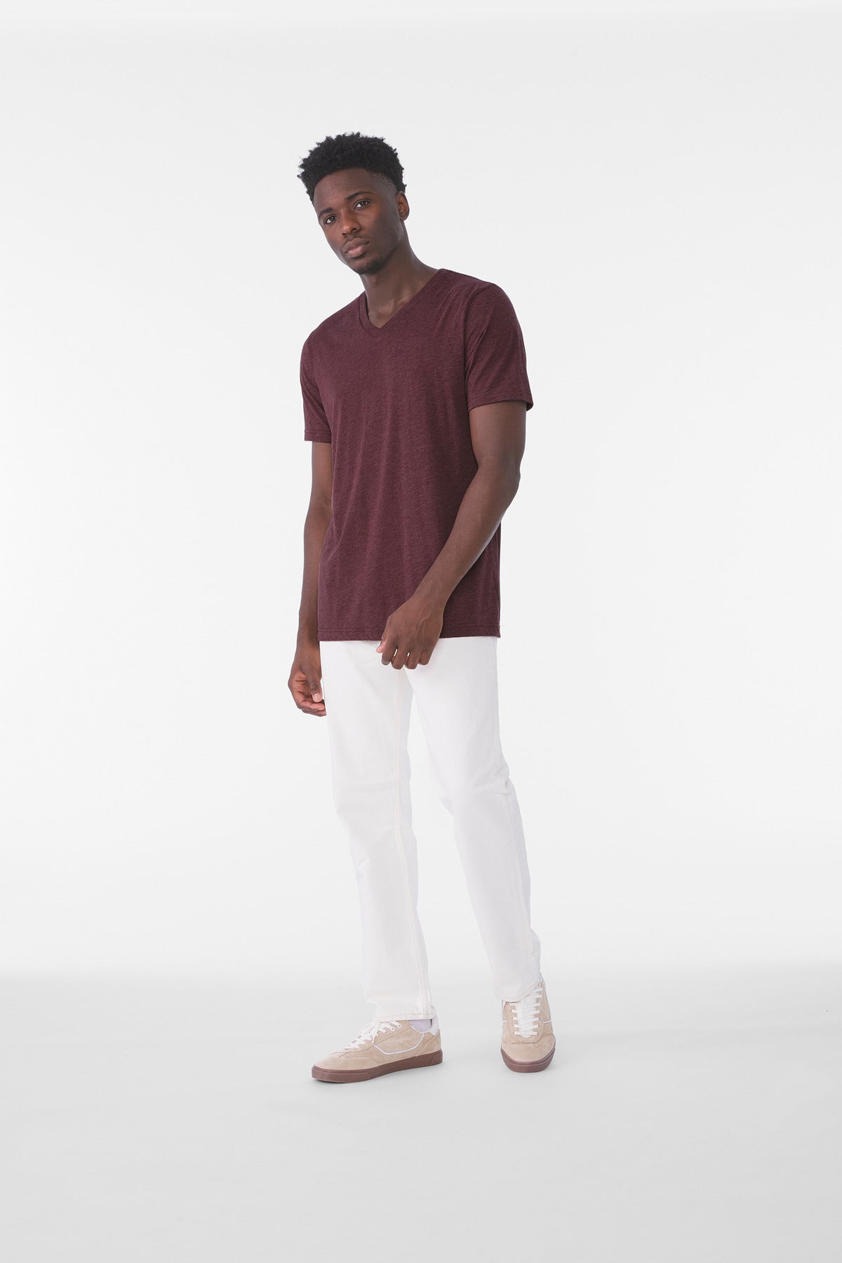 BELLA+CANVAS  ®  Unisex Triblend Short Sleeve V-Neck Tee. BC3415