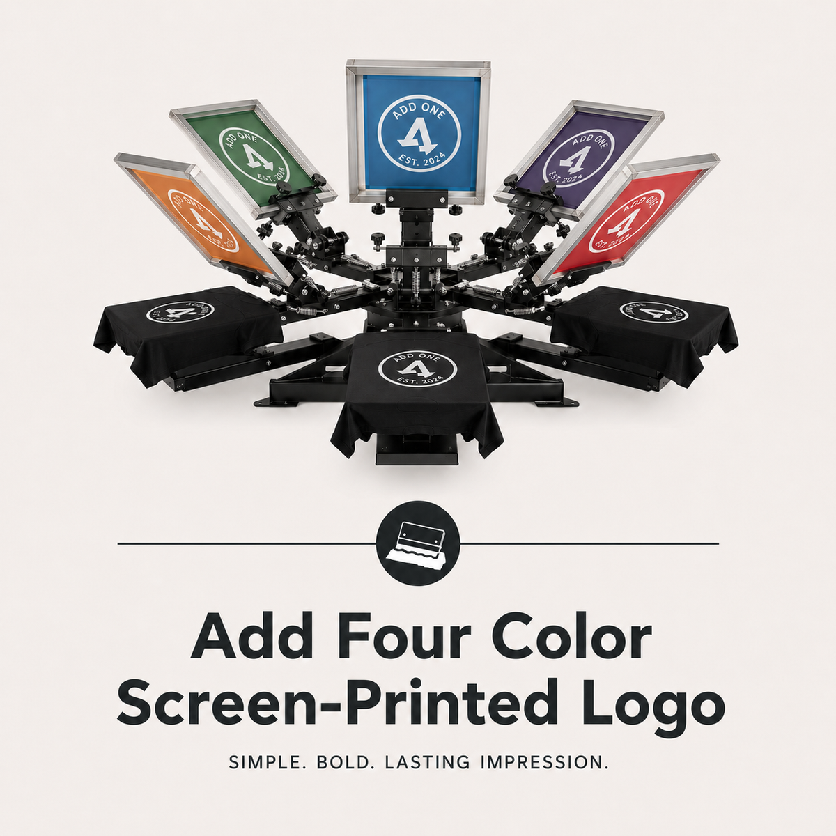 749C - Four Color Screen-Printed Logo