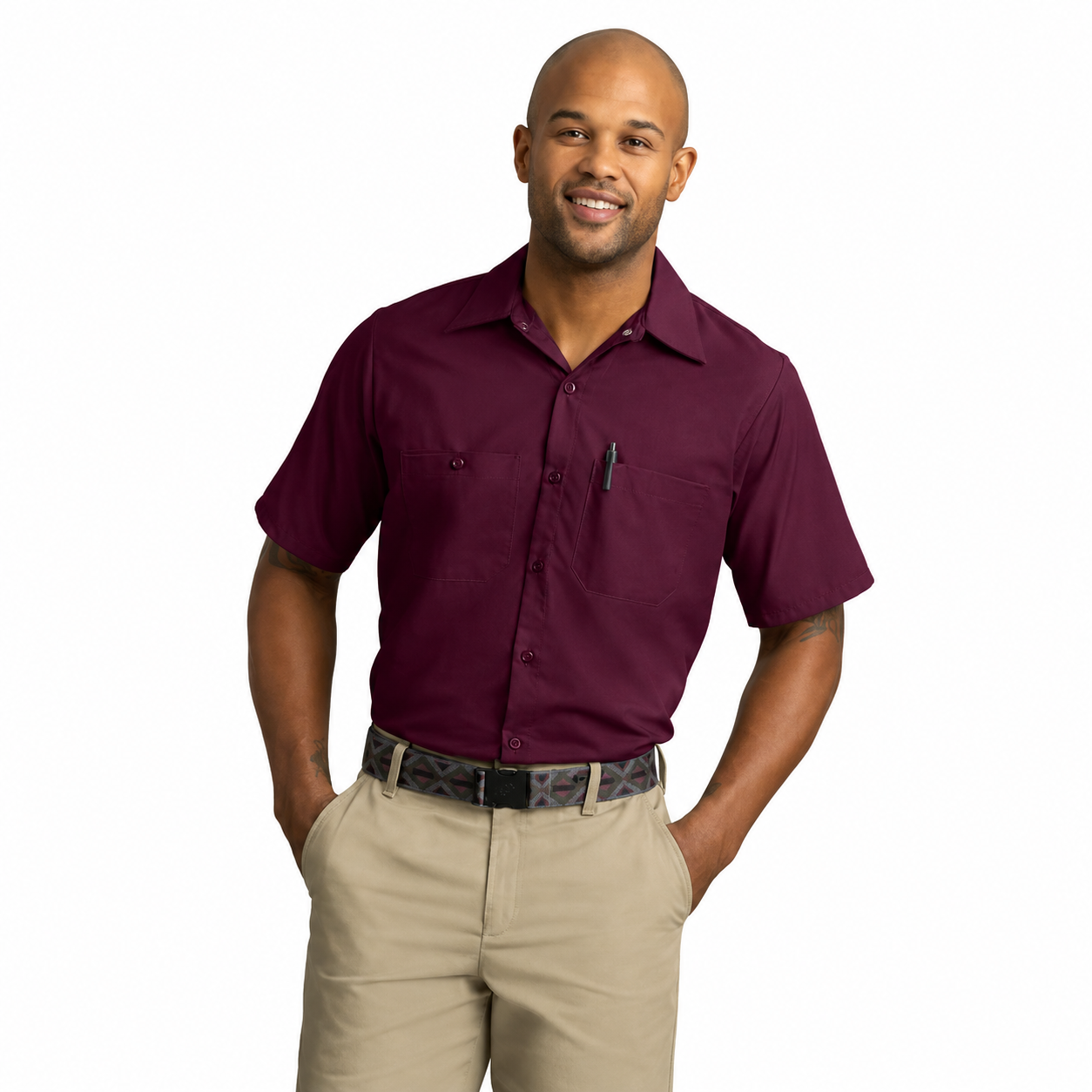 Men's Short Sleeve Industrial Work Shirt - SP24 - TEMP
