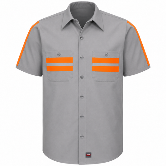 Short Sleeve Enhanced Visibility Industrial Work Shirt