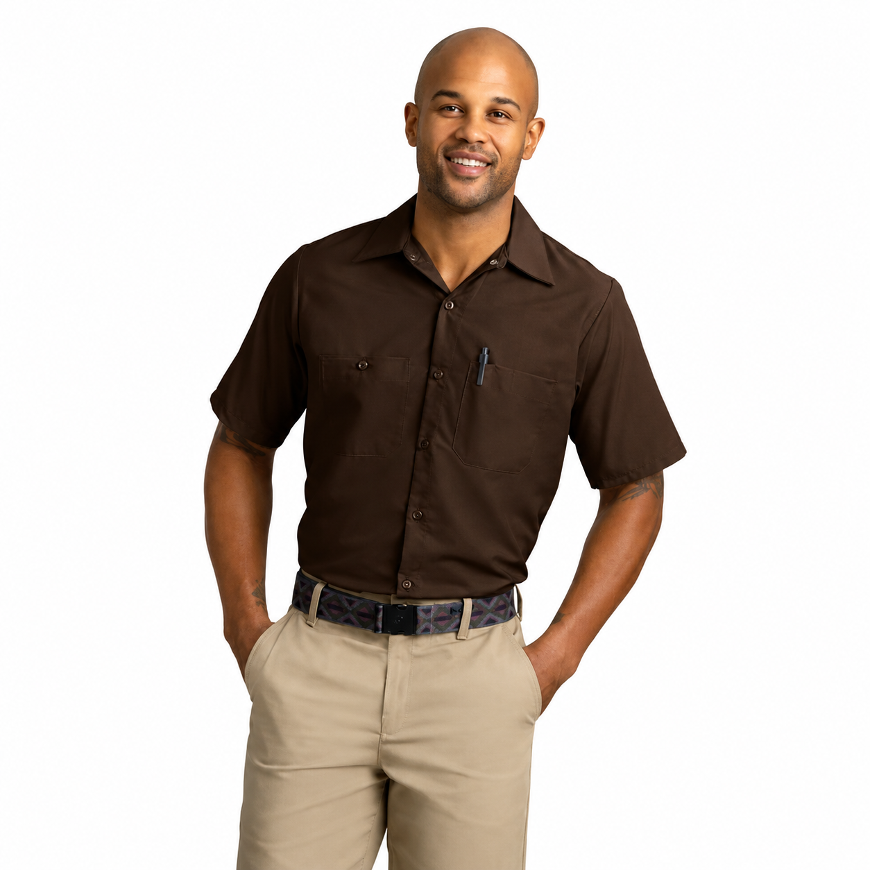 Men's Short Sleeve Industrial Work Shirt - SP24 - TEMP