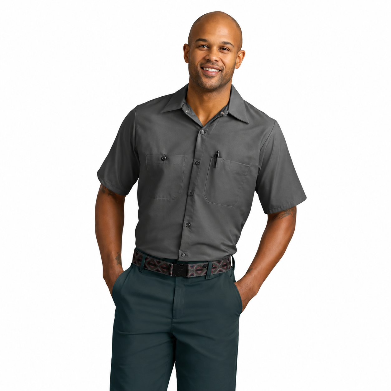Men's Short Sleeve Industrial Work Shirt - SP24 - TEMP