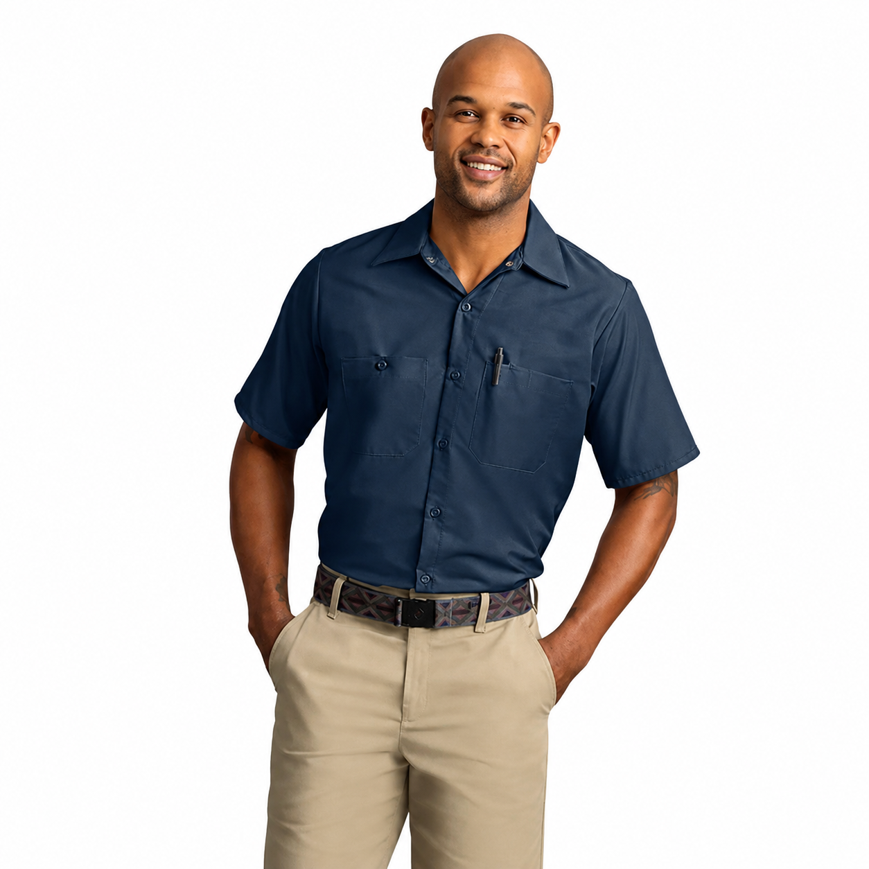 Men's Short Sleeve Industrial Work Shirt - SP24 - TEMP