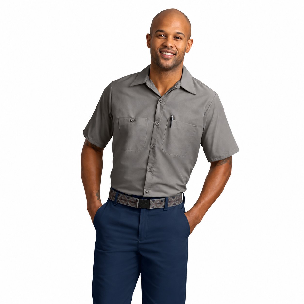 Men's Short Sleeve Industrial Work Shirt - SP24 - TEMP
