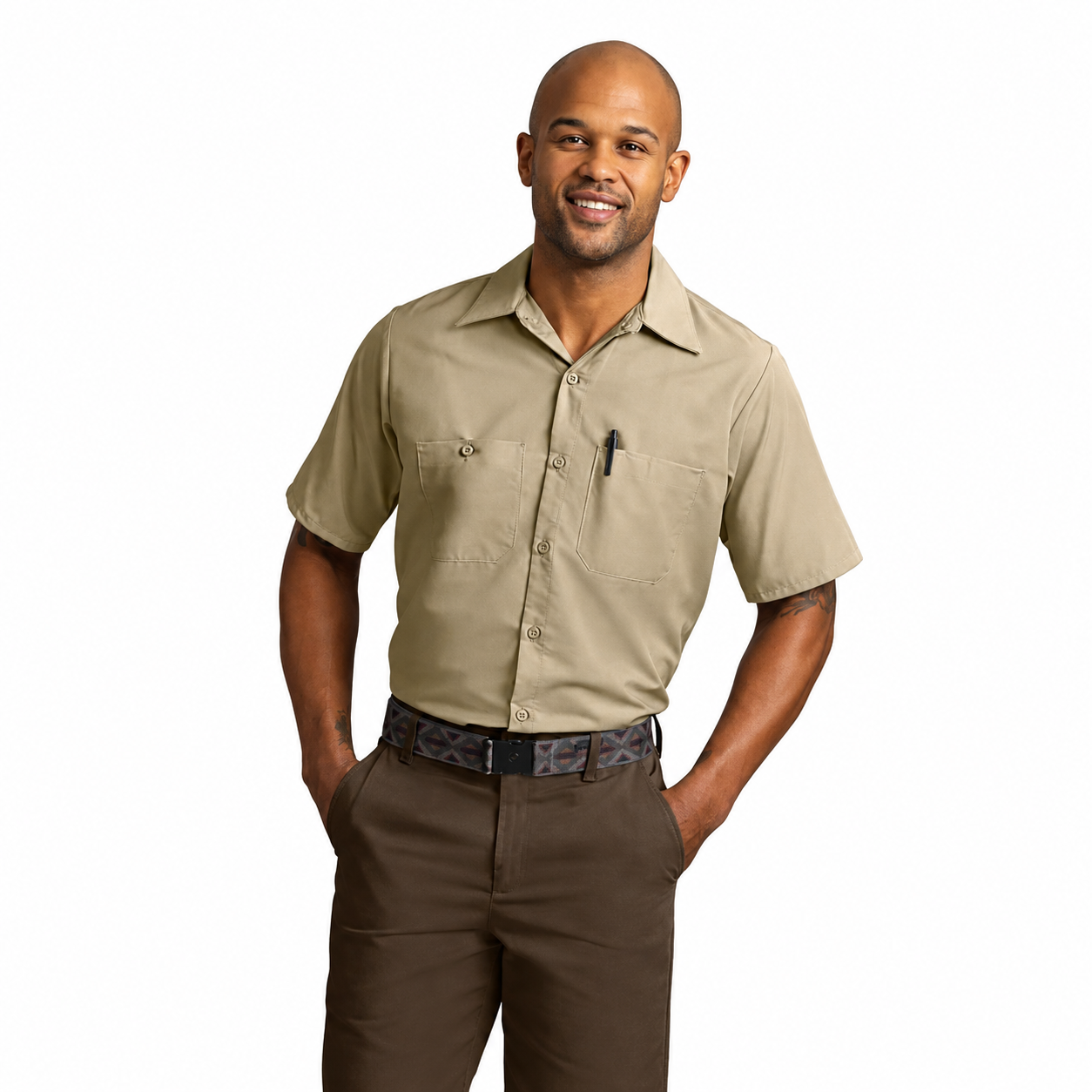 Men's Short Sleeve Industrial Work Shirt - SP24 - TEMP