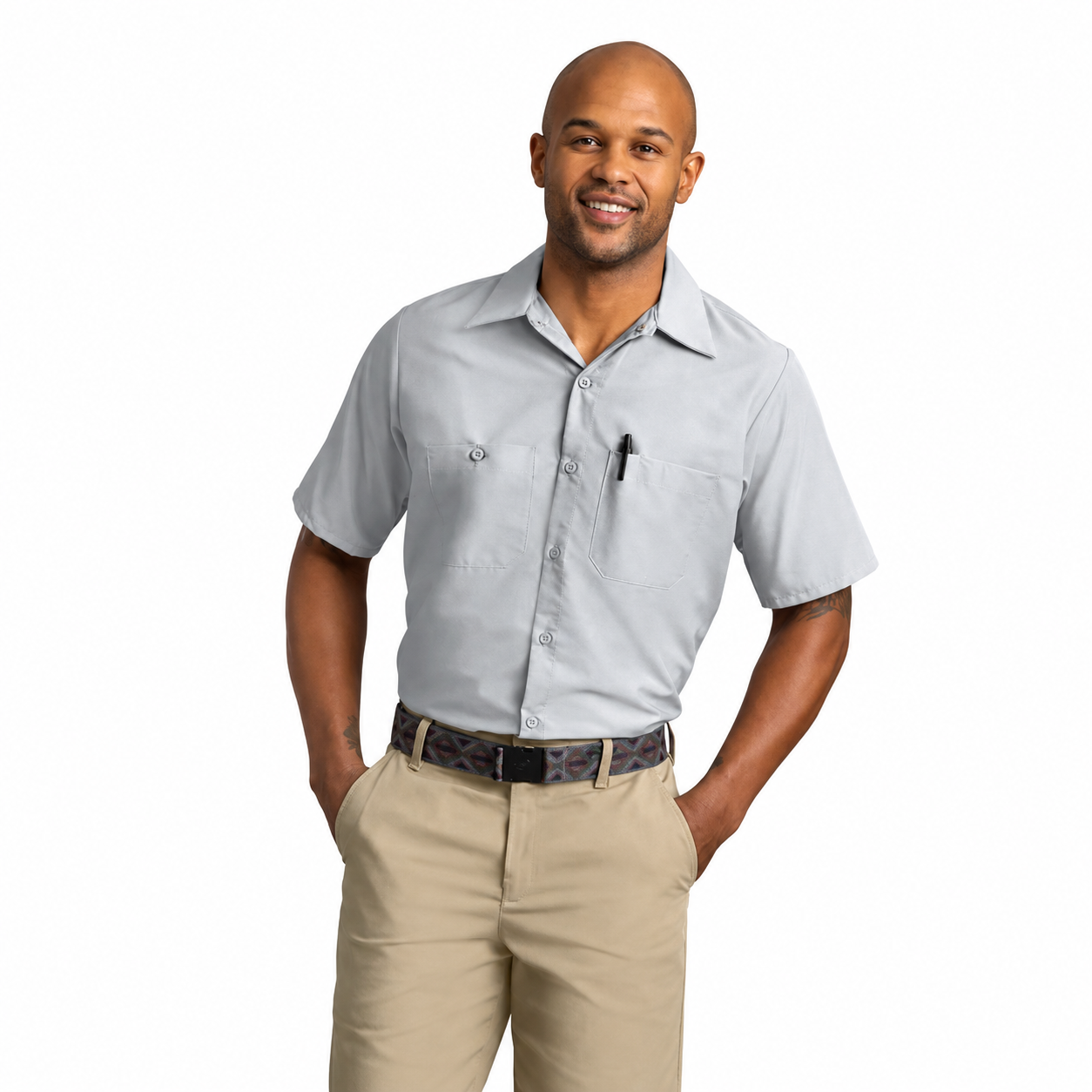 Men's Short Sleeve Industrial Work Shirt - SP24 - TEMP