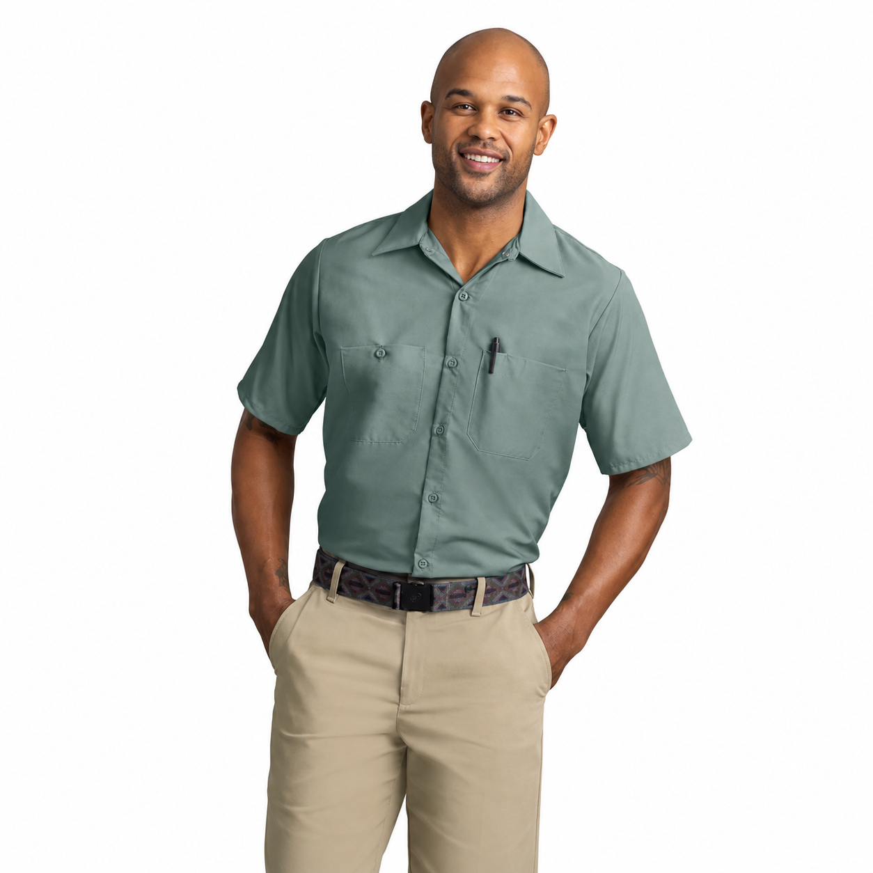 Men's Short Sleeve Industrial Work Shirt - SP24 - TEMP