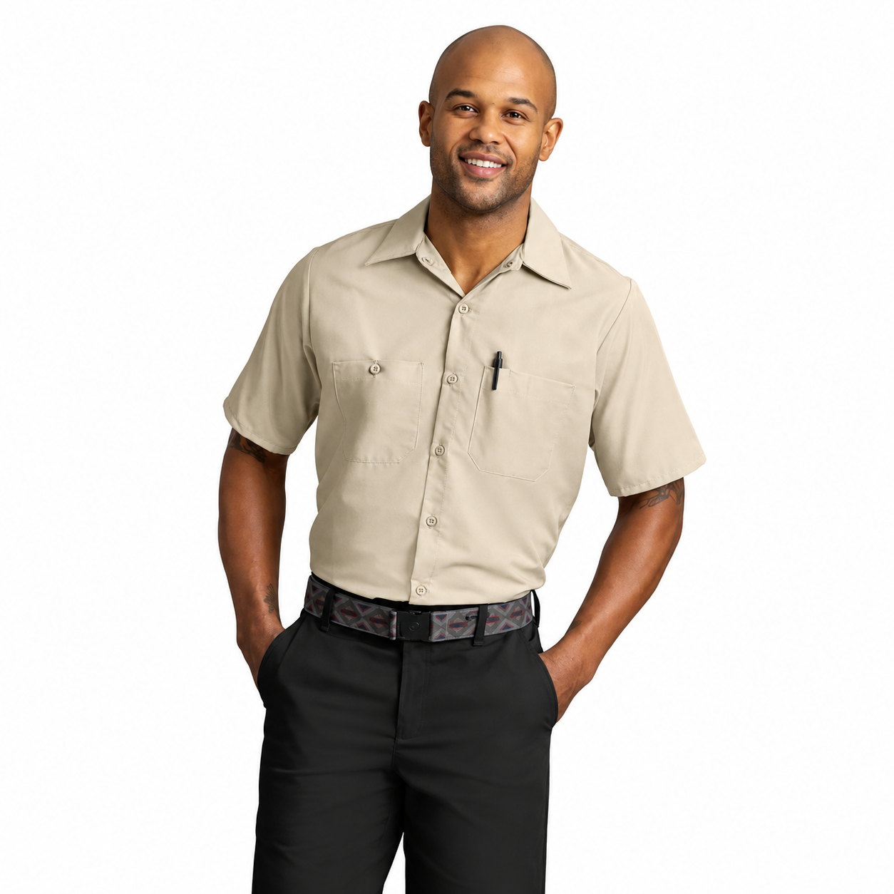 Men's Short Sleeve Industrial Work Shirt - SP24 - TEMP