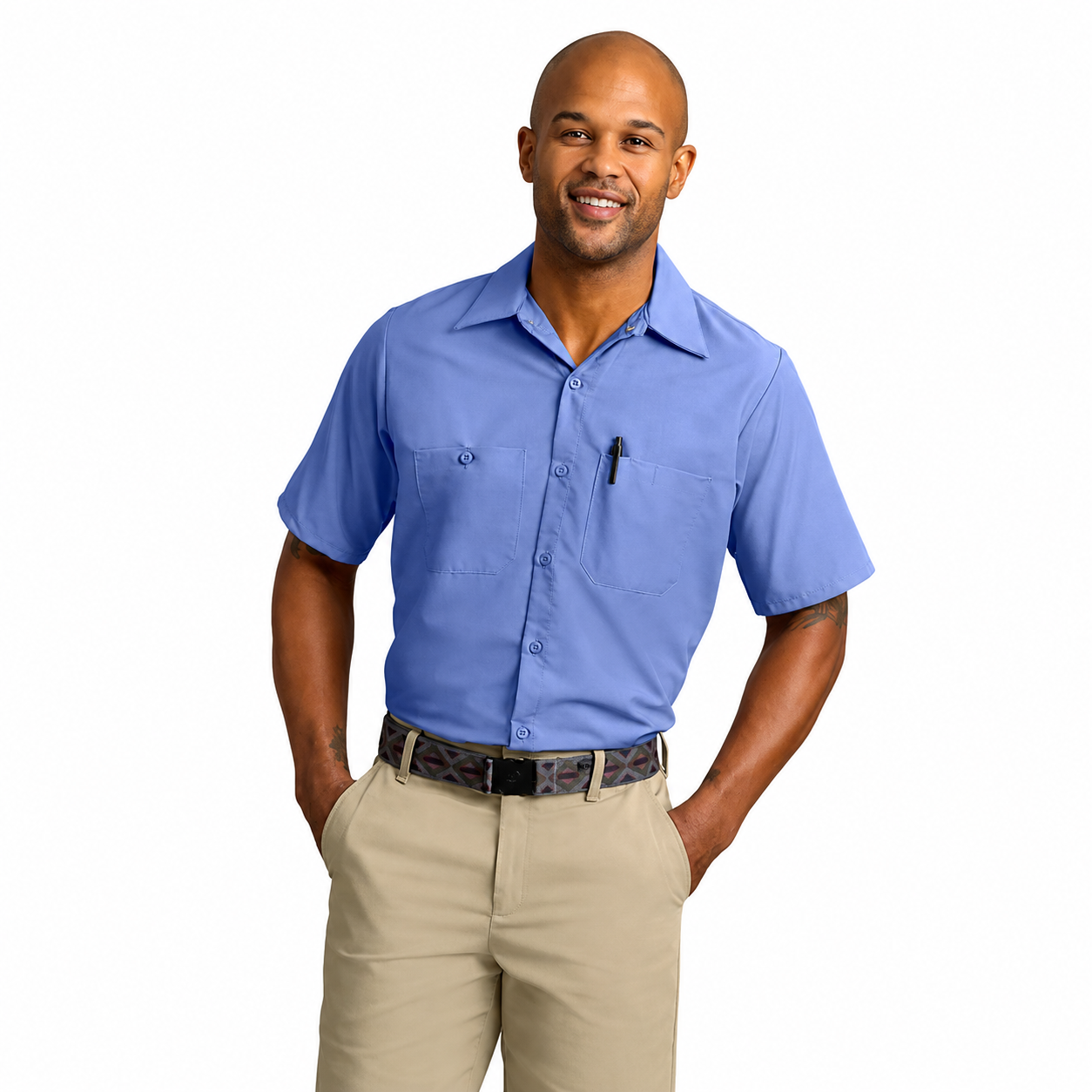 Men's Short Sleeve Industrial Work Shirt - SP24 - TEMP