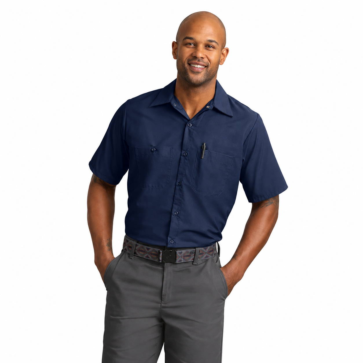 Men's Short Sleeve Industrial Work Shirt - SP24 - TEMP