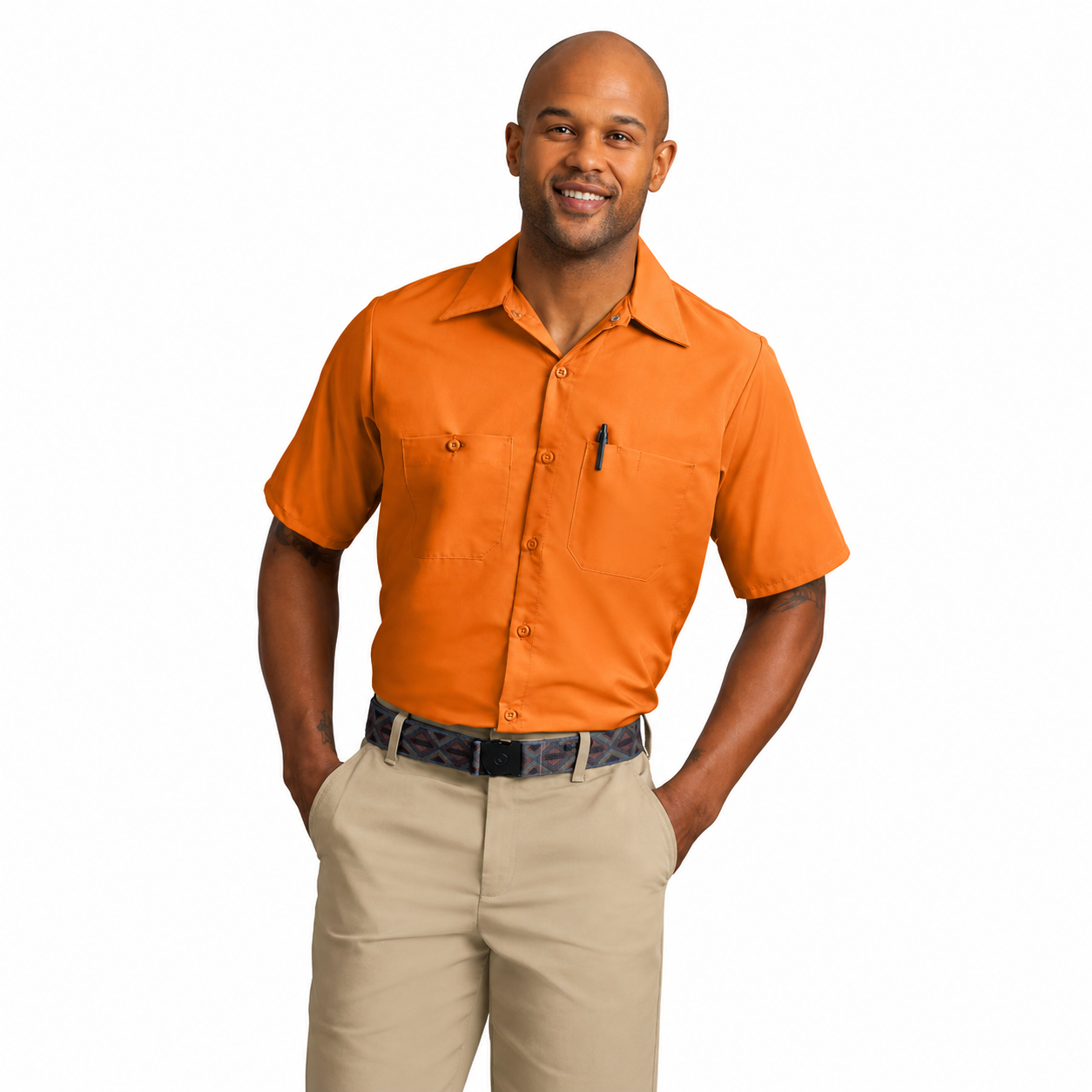 Men's Short Sleeve Industrial Work Shirt - SP24 - TEMP