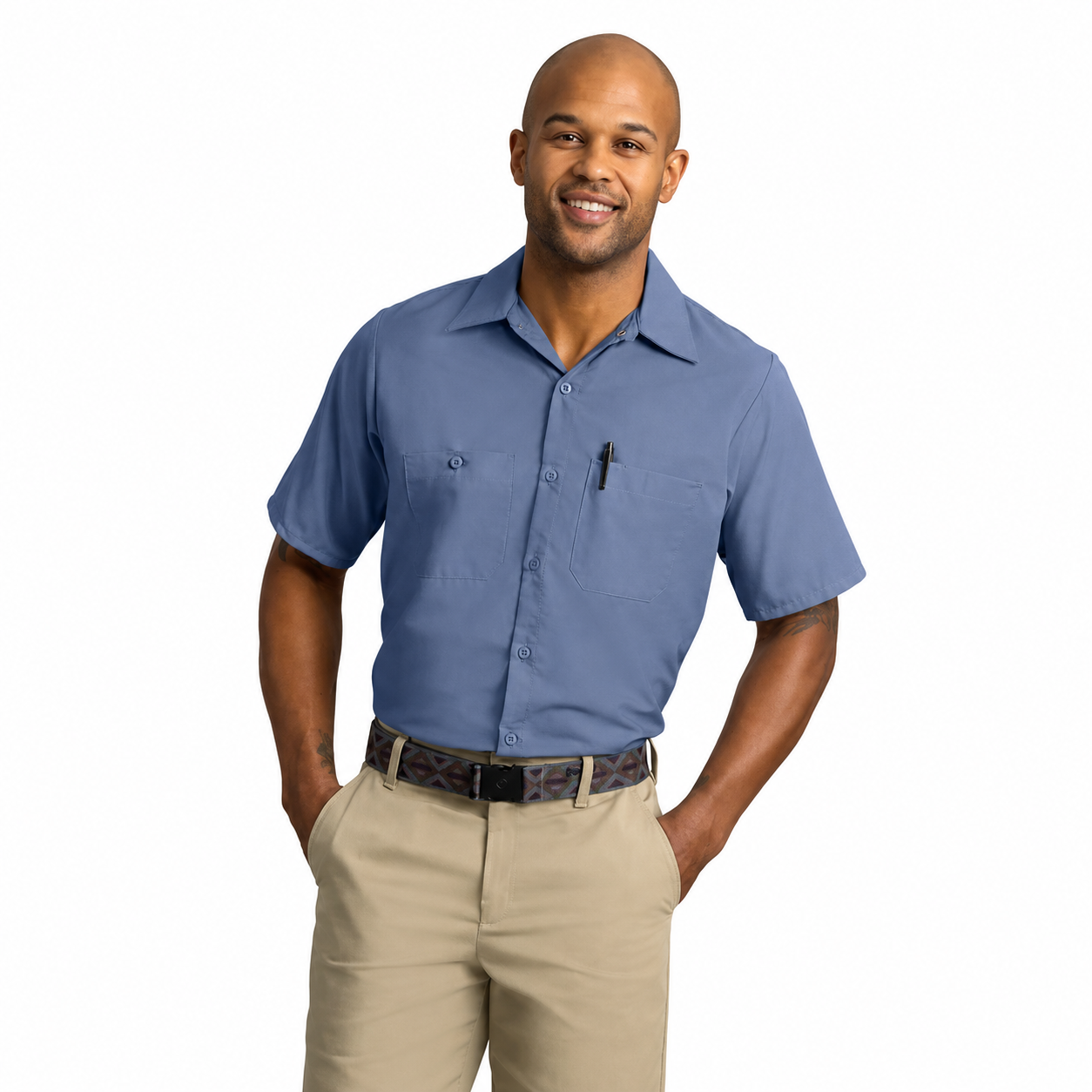 Men's Short Sleeve Industrial Work Shirt - SP24 - TEMP