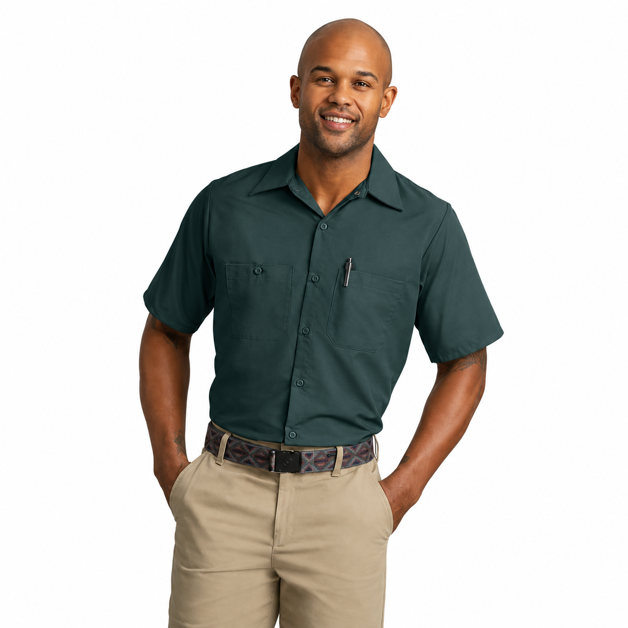 Men's Short Sleeve Industrial Work Shirt - SP24 - TEMP