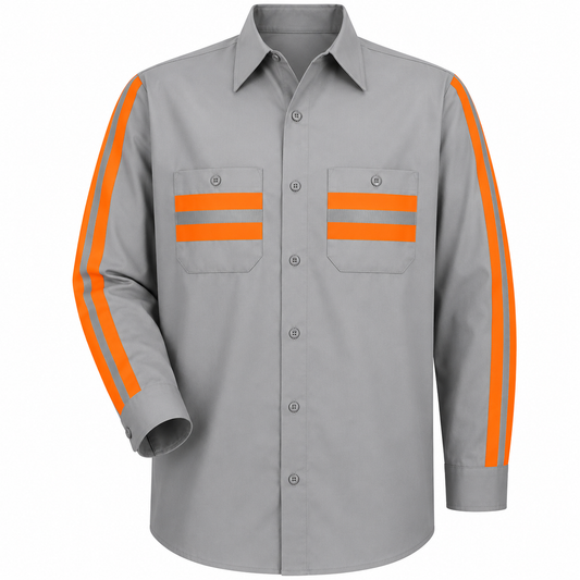 Long Sleeve Enhanced Visibility Industrial Work Shirt