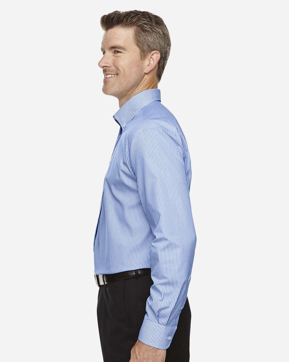 D645 - Men's Crown Collection® Banker Stripe Woven Dress Shirt - SUPERVISORS ONLY