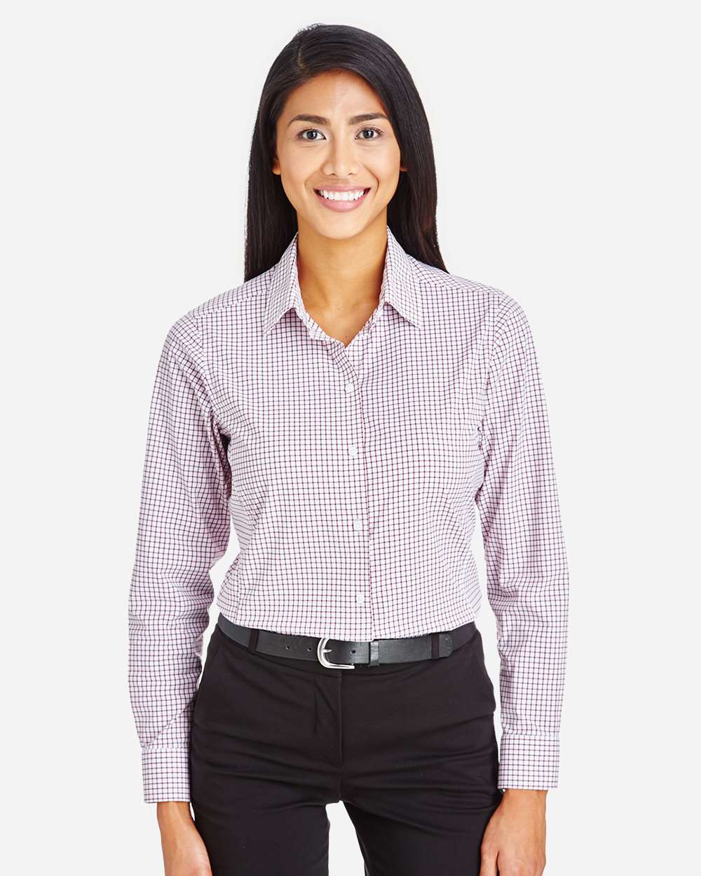 DG540W - Women's CrownLux Performance® Micro Windowpane Woven Dress Shirt - SUPERVISORS ONLY