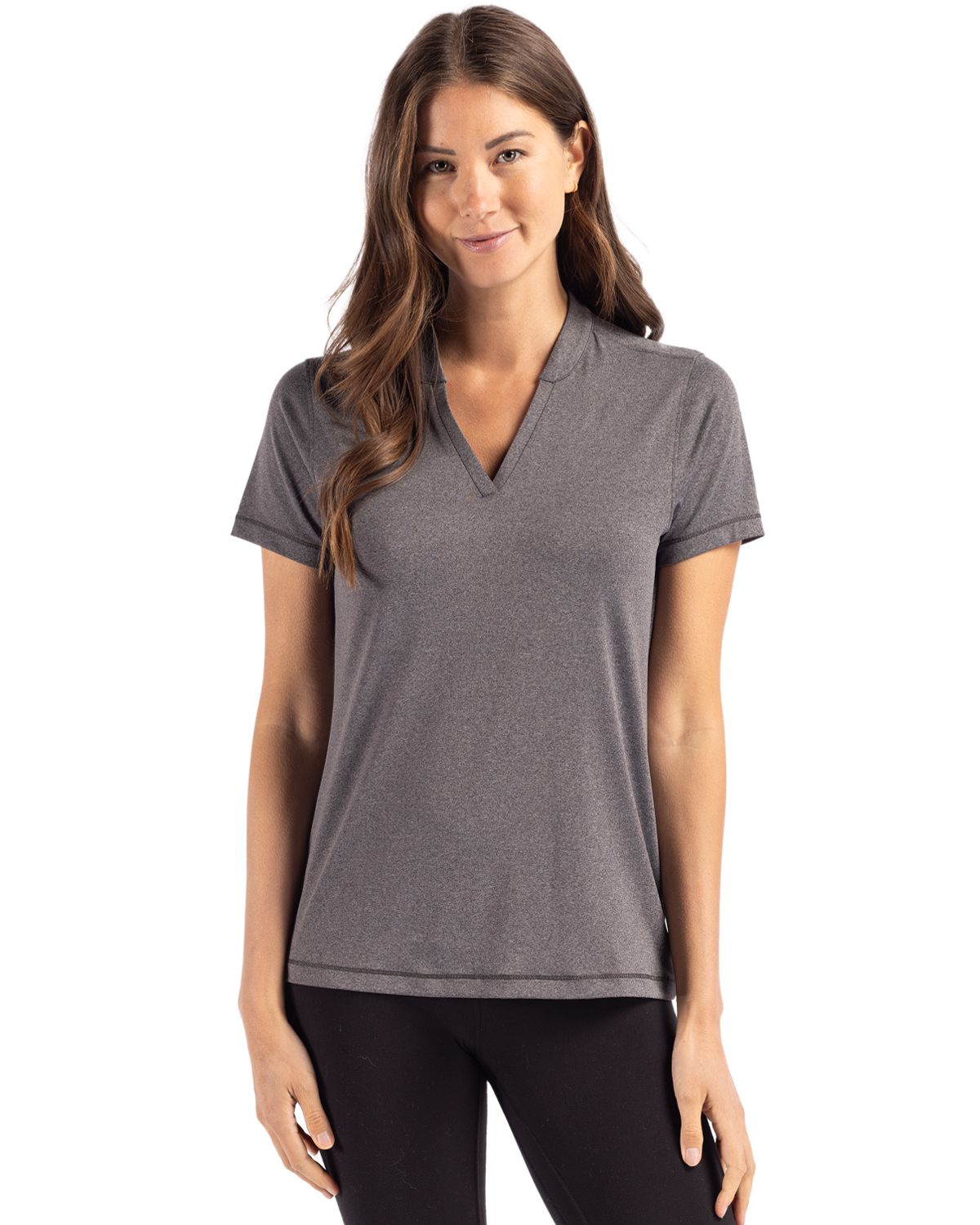 Cutter & Buck Forge Recycled Four-Way Stretch Heathered Womens Blade Top - LCK00153 TEMP