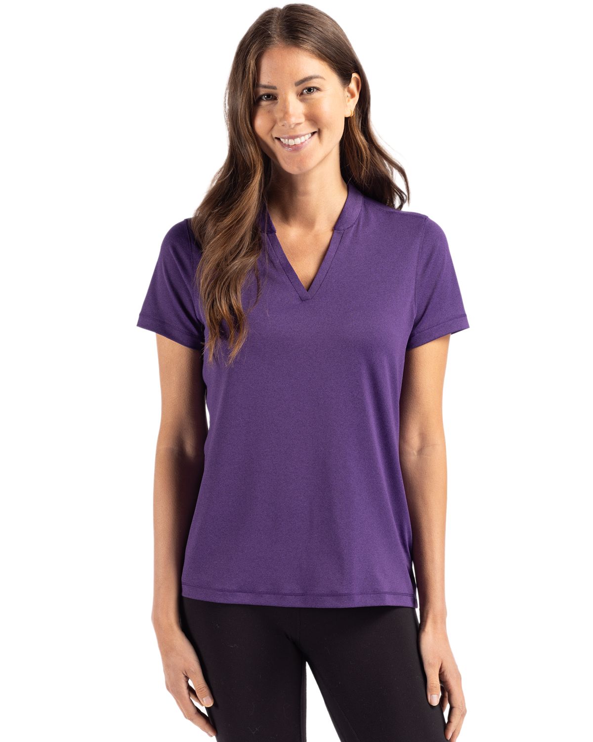 Cutter & Buck Forge Recycled Four-Way Stretch Heathered Womens Blade Top - LCK00153 TEMP